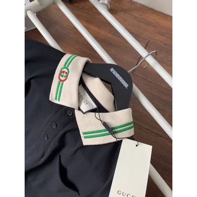 Поло Gucci Collar Logo "Black" фото № 3