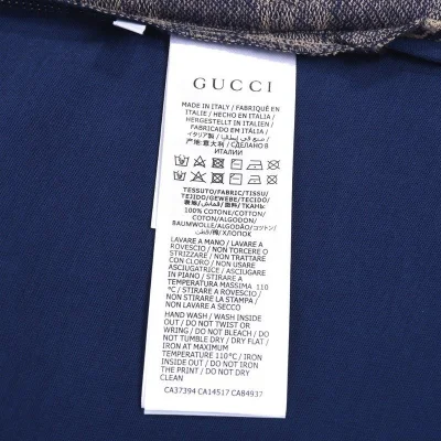 Поло Gucci Without Print On The Back "Blue/Brown" фото № 3