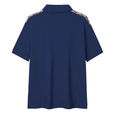 Поло Gucci Without Print On The Back "Blue/Brown" фото № 7