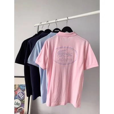 Поло Lacoste Very Small Crocodile Logo "Pink" фото № 3