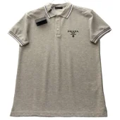 Поло Prada With Logo Brand - Cotton "Gray"