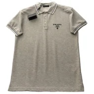 Поло Prada With Logo Brand - Cotton "Gray"