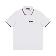 Поло Prada With Black Text Stripe "White"