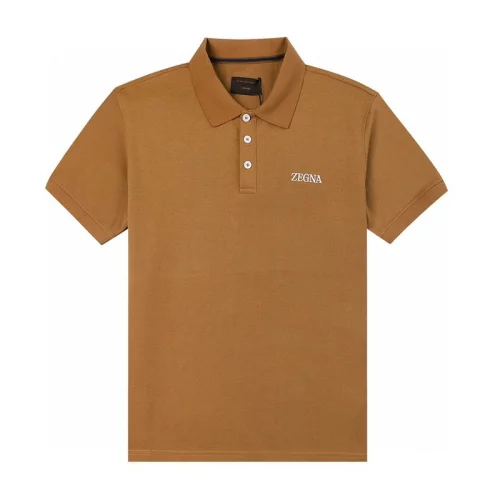 Поло Zegna Solid Color With Logo "Brown"