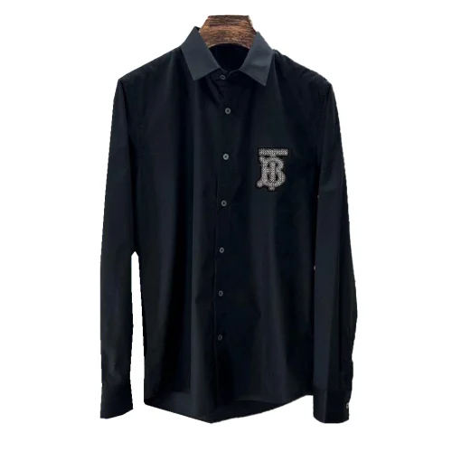 Рубашка Burberry Frontside White Logo Black Outline "Black"