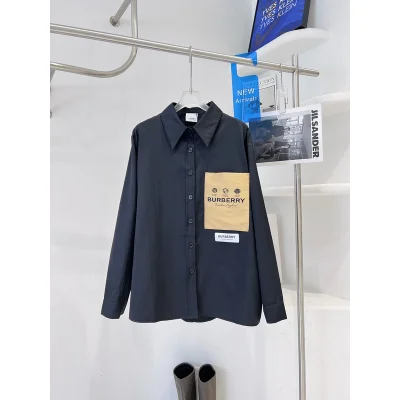 Рубашка Burberry Images Of Globes On The Label "Black" фото № 2