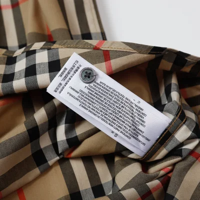 Рубашка Burberry Checkered And Buttoned Style "Brown" фото № 6