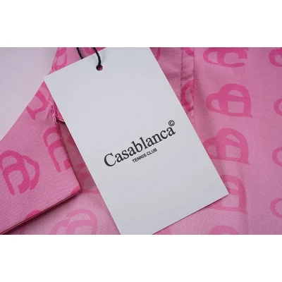 Рубашка Casablanca Palm Trees And Airplane Print "Pink" фото № 7