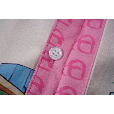 Рубашка Casablanca Palm Trees And Airplane Print "Pink" фото № 4