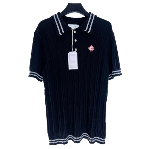 Рубашка Casablanca Two White Lines White Romb "Black"