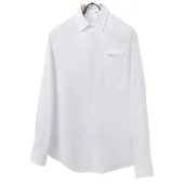 Рубашка Christian Dior Gray Logo On Pocket Couture "White"