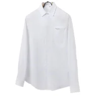 Рубашка Christian Dior Gray Logo On Pocket Couture "White"