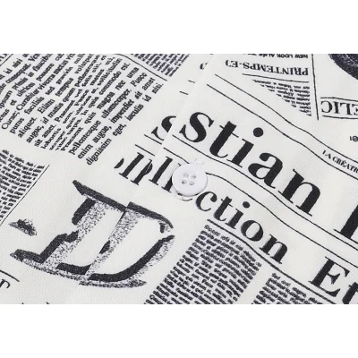 Рубашка Christian Dior Newspaper Print "White/Black" фото № 6 Рубашка Christian Dior Newspaper Print "White/Black" фото № 6