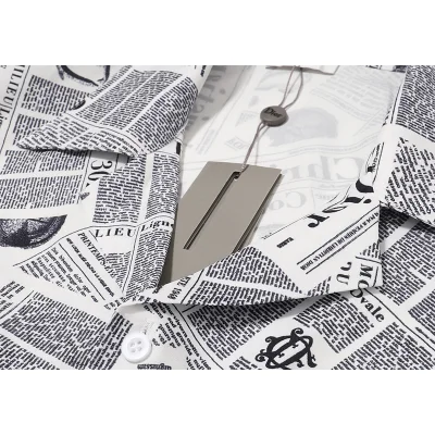 Рубашка Christian Dior Newspaper Print "White/Black" фото № 5 Рубашка Christian Dior Newspaper Print "White/Black" фото № 5