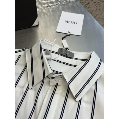 Рубашка Christian Dior Striped Black Lines Print "White" фото № 4