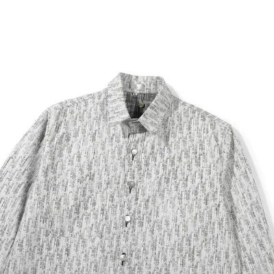 Рубашка Christian Dior Text Logo Of The Brand - Print "Gray" фото № 4