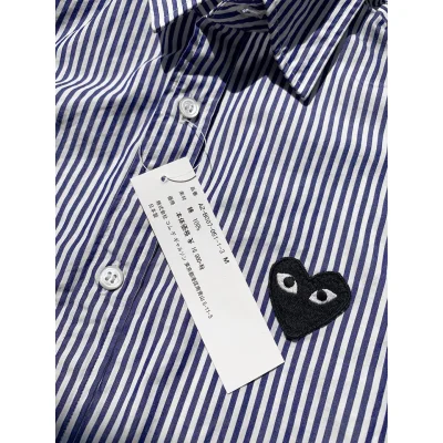 Рубашка Comme des Garcons Play Black Heart Eyes "Blue" фото № 3