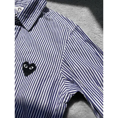 Рубашка Comme des Garcons Play Black Heart Eyes "Blue" фото № 7