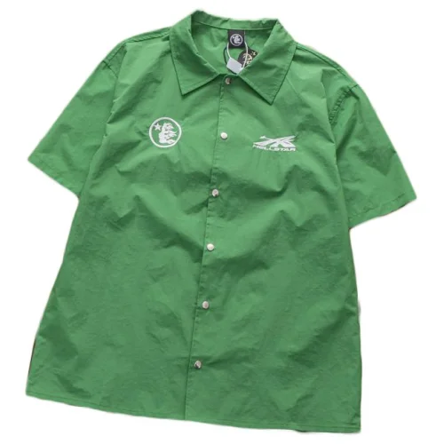 Рубашка Hellstar Face And Star Back "Green"