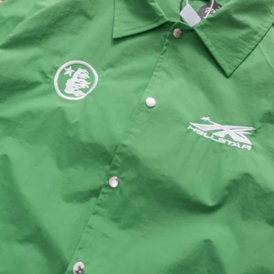 Рубашка Hellstar Face And Star Back "Green" фото № 4