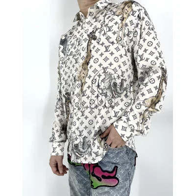 Рубашка Louis Vuitton Chapman Brothers Giraffe Elephant "White" фото № 2