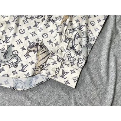 Рубашка Louis Vuitton Chapman Brothers Giraffe Elephant "White" фото № 4
