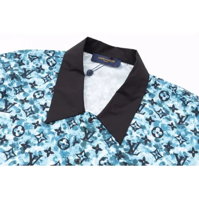 Рубашка Louis Vuitton With Black Collar "Blue" фото № 5