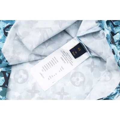 Рубашка Louis Vuitton With Black Collar "Blue" фото № 8