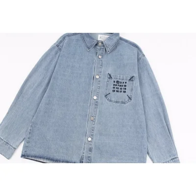 Джинсовая Рубашка Maison Margiela Numbers "Blue" фото № 4