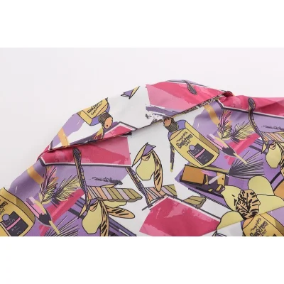 Рубашка Palm Angels Short Sleeve With Print "Pink/Yellow" фото № 7