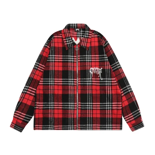 Рубашка Revenge Plaid Shirt "Red and White"