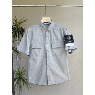 Рубашка Stone Island With Brand Instructions "Gray" фото № 3