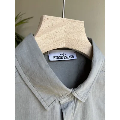 Рубашка Stone Island With Brand Instructions "Gray" фото № 5