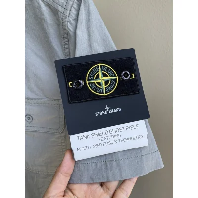 Рубашка Stone Island With Brand Instructions "Gray" фото № 7