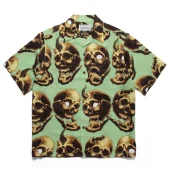 Рубашка Wacko Maria Bony Skull Print "Green"