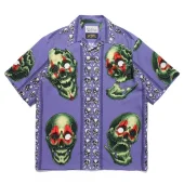 Рубашка Wacko Maria Print With Skulls "Violet"