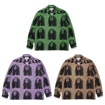 Рубашка Wacko Maria Jamaican Musician Bob Marley "Violet" фото № 2