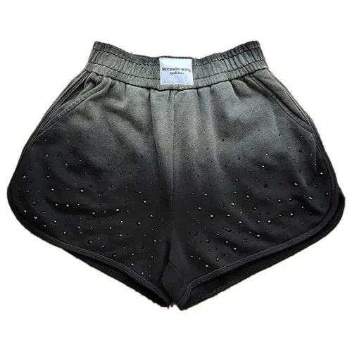 Шорты Alexander Wang Gradient With Rhinestones "Black"