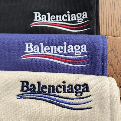 Шорты Balenciaga Brand Label "Blue" фото № 3