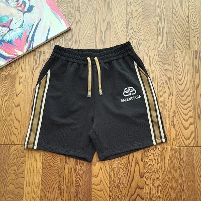 Шорты Balenciaga With Brown Stripe "Black" фото № 2