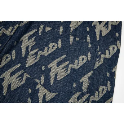 Шорты Fendi Letter Print "Blue/Gray" фото № 2
