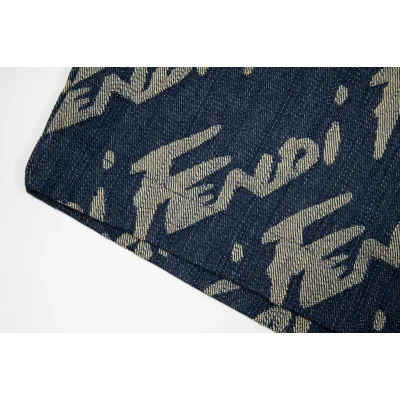 Шорты Fendi Letter Print "Blue/Gray" фото № 4