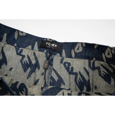 Шорты Fendi Letter Print "Blue/Gray" фото № 7