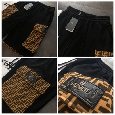 Шорты Fendi Brand Pockets "Black" фото № 2