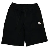 Шорты Moncler With White Emblem "Black"