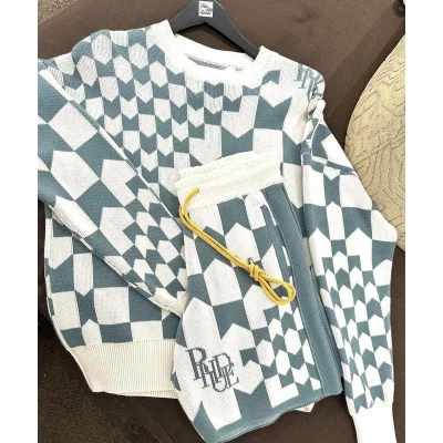 Шорты Rhude Geometric Print "White/Mint" фото № 4