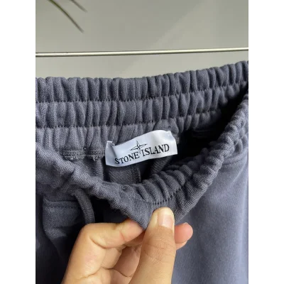 Шорты Stone Island Embroidered Chevron "Blue/Gray" фото № 5