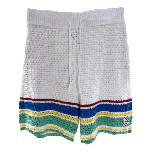 Шорты Casablanca Colorful Lines Print "White"