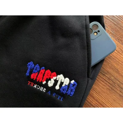 Штаны Trapstar Embroidered Logo With Three Color Background Above Inscription "Black" фото № 3