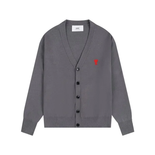 Кардиган Amiri Red Logo "Gray"